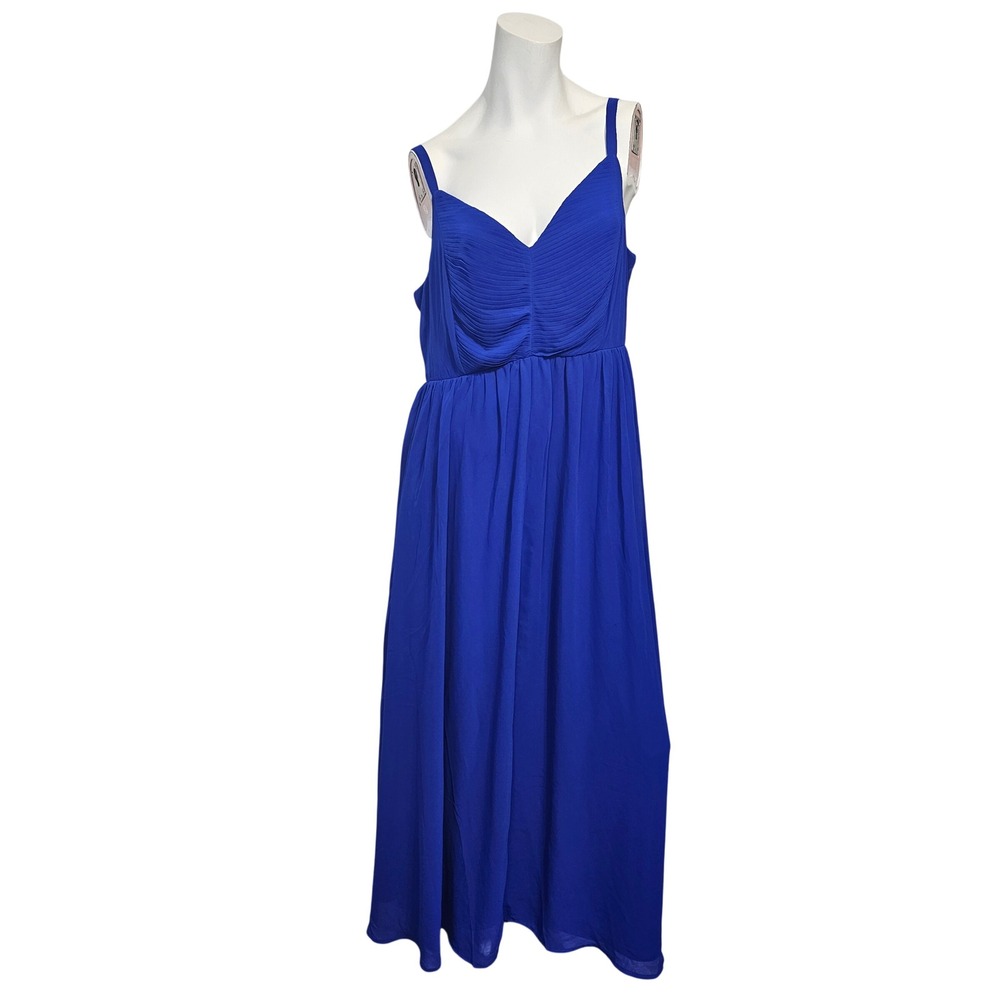 Torrid Maxi Chiffon Pleated Dress Blue Size 1X